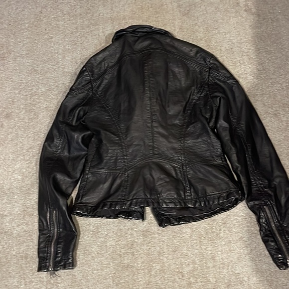 Free People vegan leather jacket size 0 - Picture 6 of 14